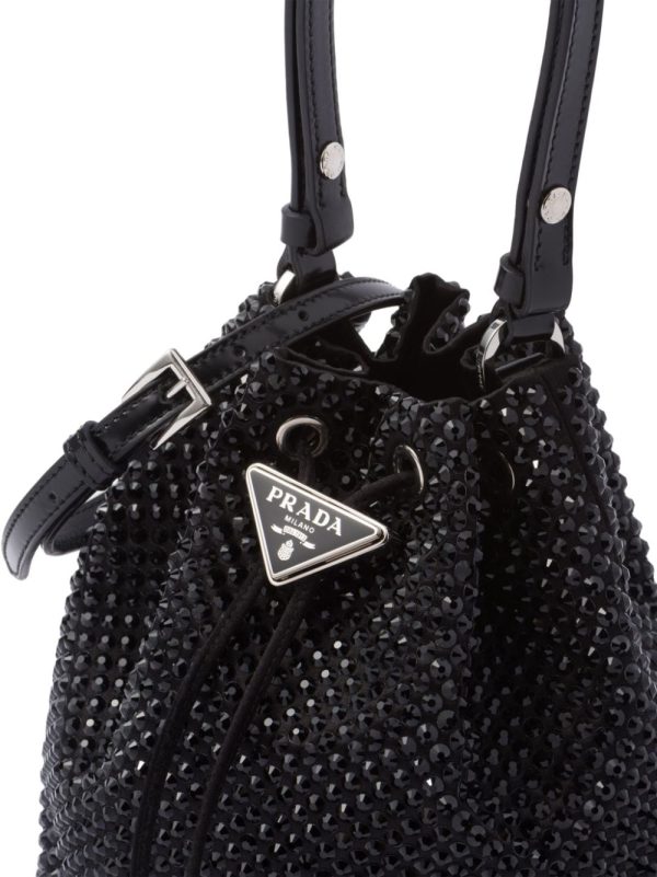 Prada crystal-embellished drawstring mini bag - Image 3