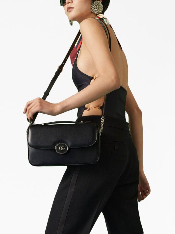 Gucci foldover-top leather shoulder bag - Image 3