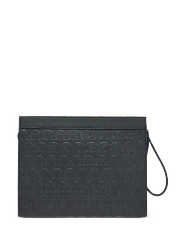 Ferragamo Gancini embossed zipped clutch - Image 3
