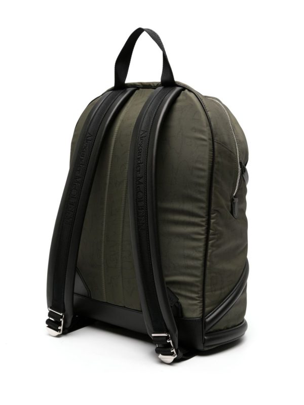 Alexander McQueen crossover-straps logo-print backpack - Image 4