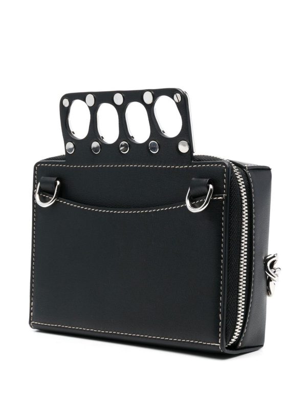 Alexander McQueen knuckleduster leather box clutch - Image 3