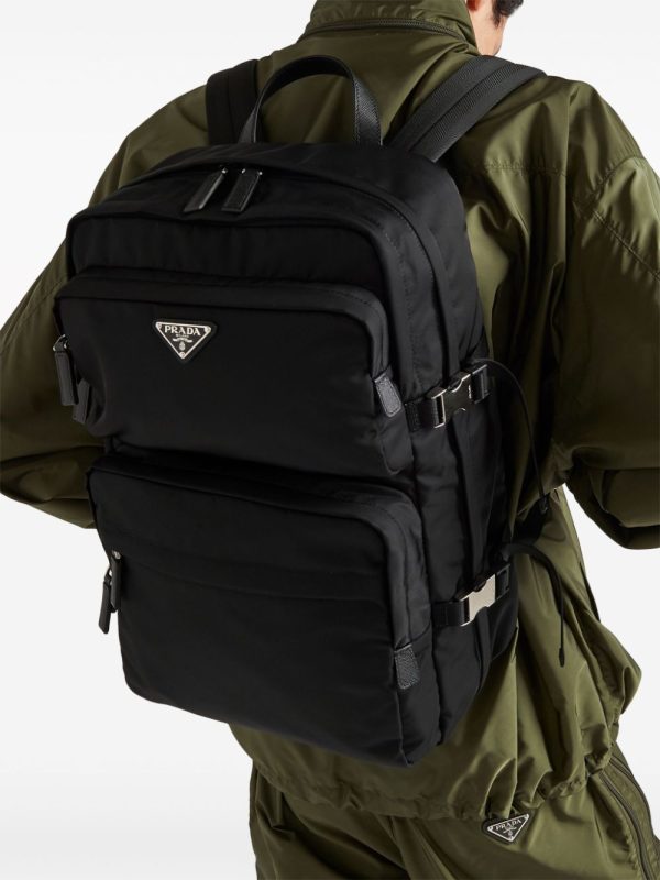 Prada Re-Nylon Saffiano leather backpack - Image 3