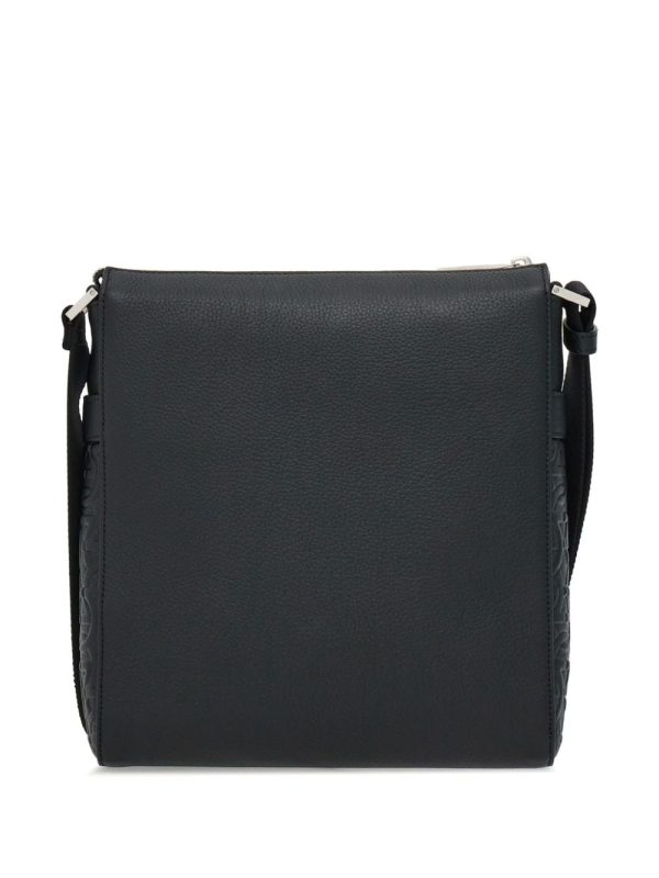 Ferragamo Gancini-embossed leather messenger bag - Image 3