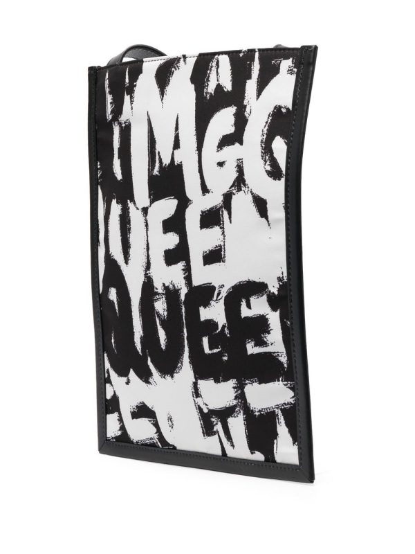Alexander McQueen graffiti-print shoulder bag - Image 4