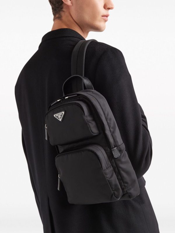 Prada enamel triangle-logo backpack - Image 3
