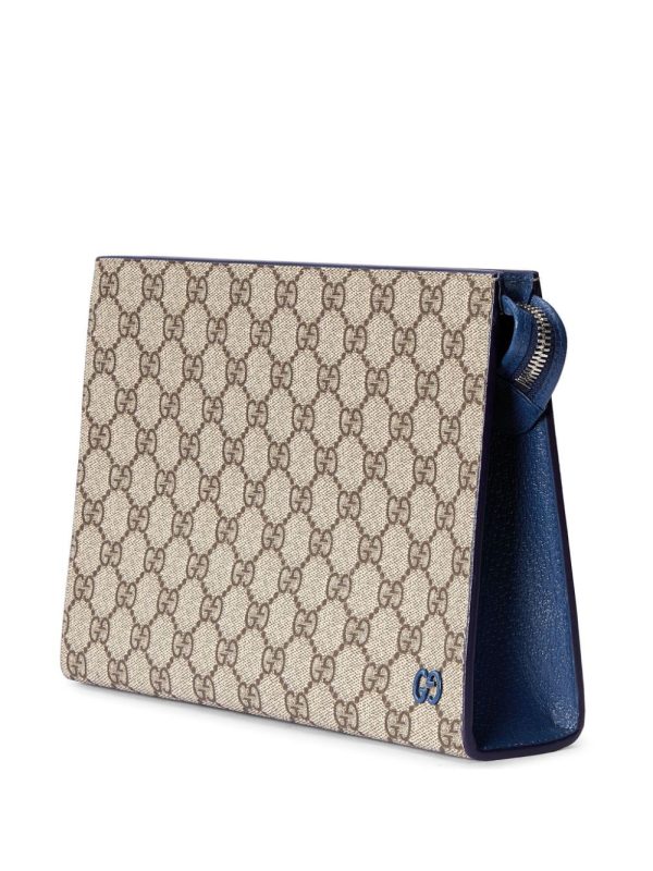 Gucci GG logo plaque monogrammed clutch bag - Image 3