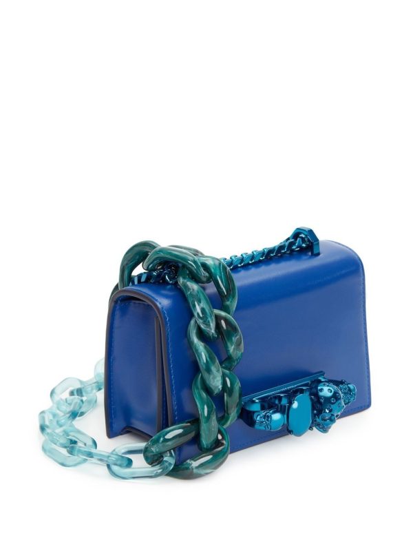 Alexander McQueen mini Jewelled skull satchel bag - Image 3