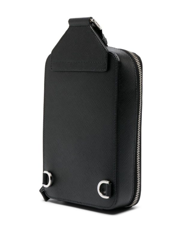Prada triangle-logo leather messenger bag - Image 3