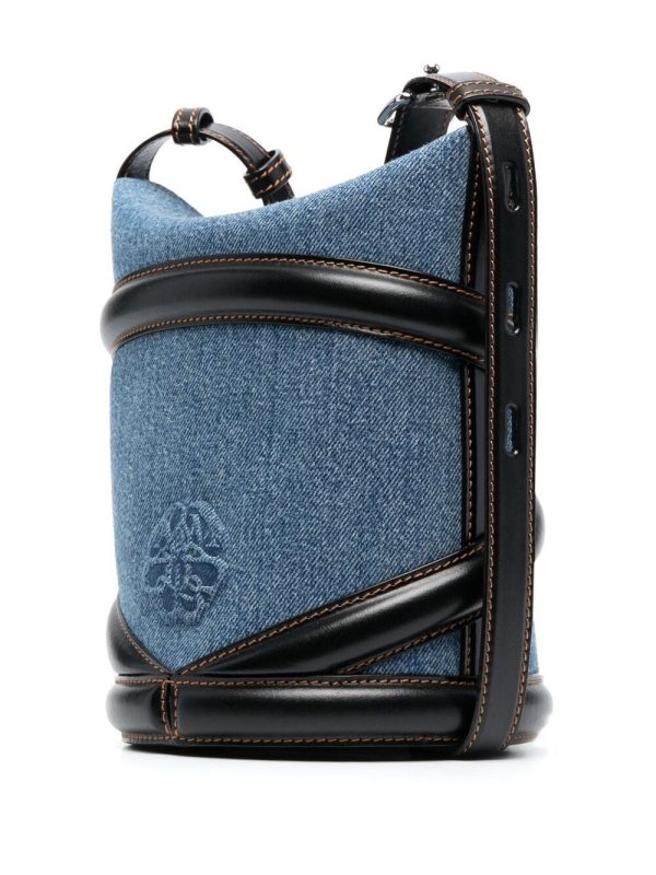 Alexander McQueen The Curve denim bucket bag - Image 3