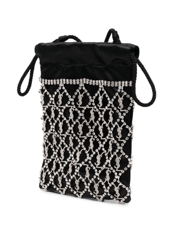 Saint Laurent crystal-embellished drawstring mini bag - Image 3