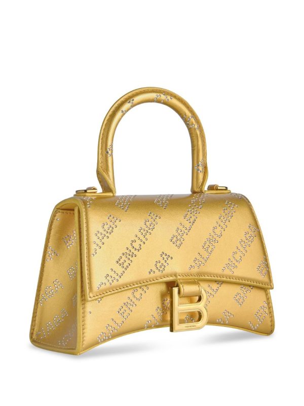 Balenciaga Hourglass XS rhinestone mini bag - Image 3