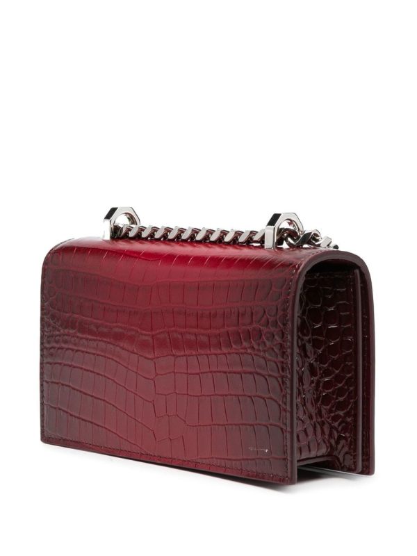 Alexander McQueen Four-ring crystal-embellished shoulder bag - Image 4