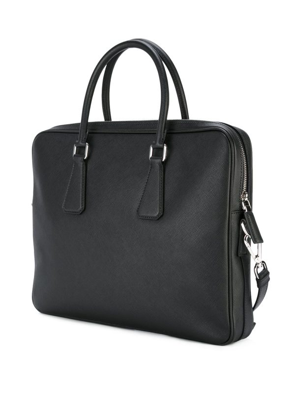 Prada triangle-logo leather briefcase - Image 3