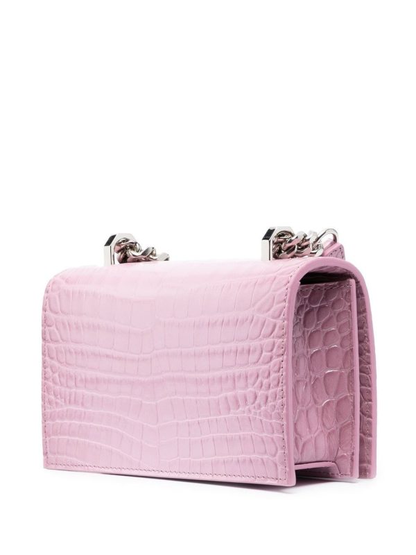 Alexander McQueen Jewelled crocodile-embossed satchel bag - Image 4