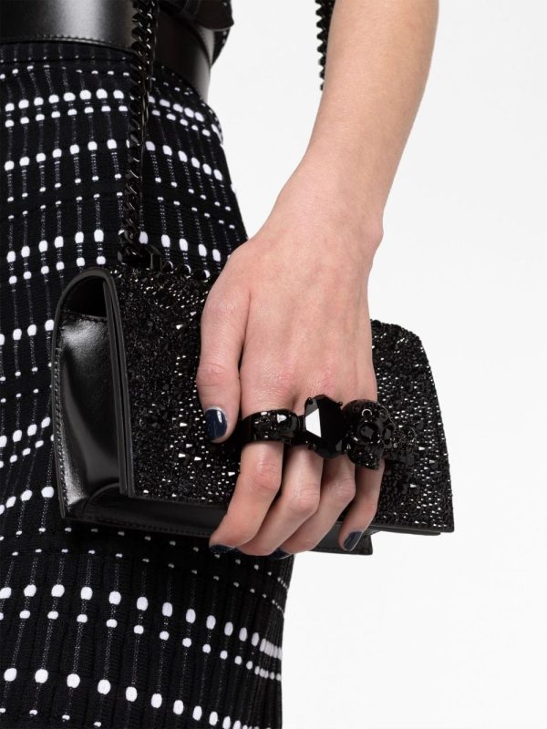 Alexander McQueen mini The Biker Jewelled crossbody bag - Image 3