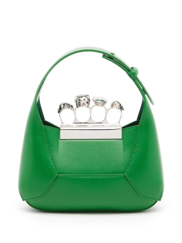 Alexander McQueen mini Jewelled Hobo leather bag - Image 3