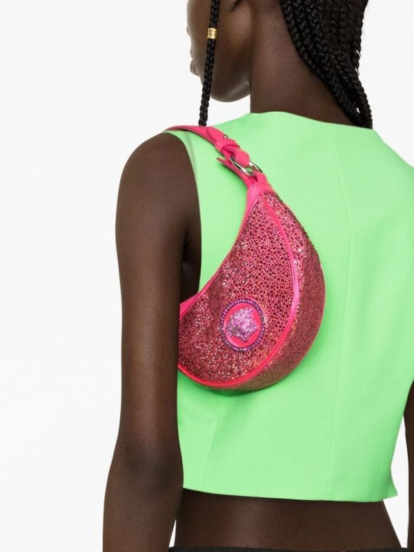 Versace Repeat crystal-embellished shoulder bag - Image 3
