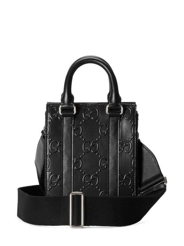 Gucci GG-embossed mini leather tote bag - Image 3