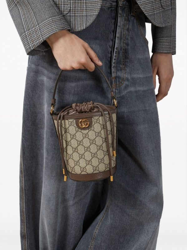 Gucci mini Ophidia GG-logo bucket bag - Image 3