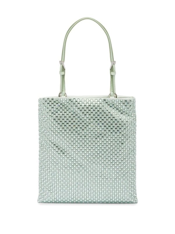 Prada crystal-embellished satin handbag - Image 3