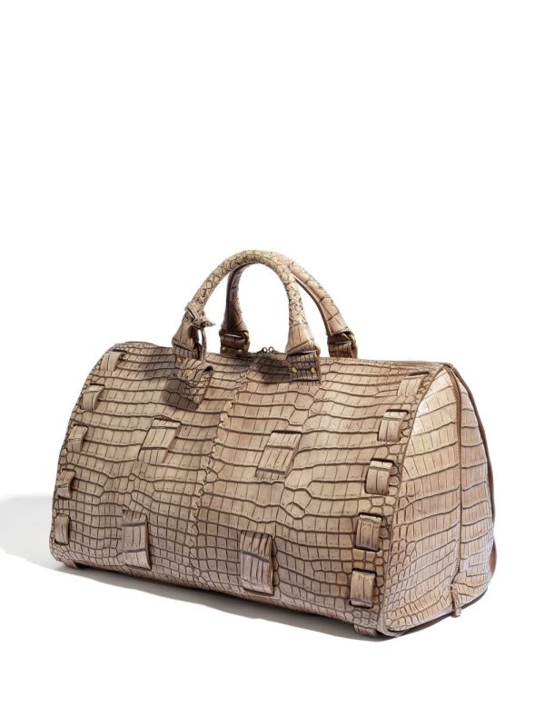 Bottega Veneta   crocodile-effect Weekend duffle bag - Image 3