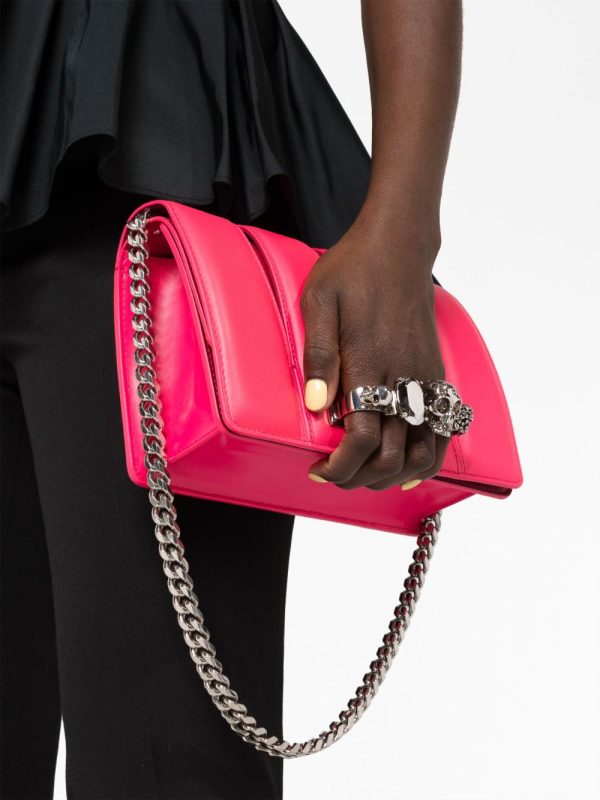 Alexander McQueen The Slash studded chain-link bag - Image 3
