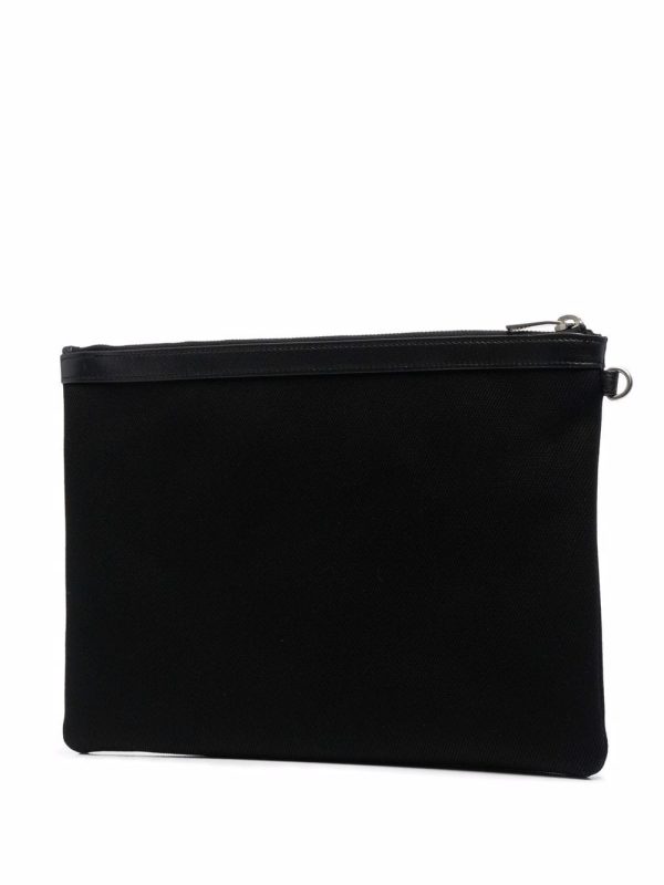 Saint Laurent Rive Gauche logo-print clutch - Image 3