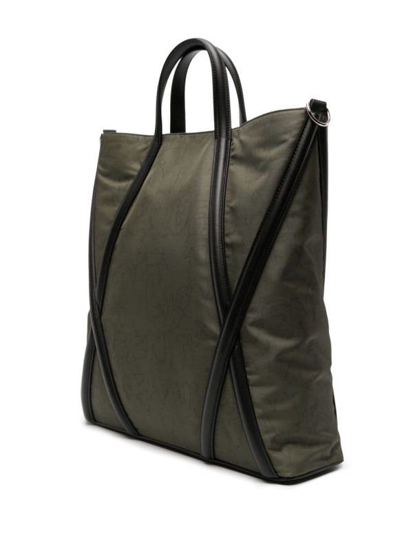 Alexander McQueen panelled-leather gabardine bag - Image 3