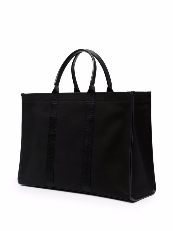 Balenciaga logo-patch organic cotton tote - Image 3