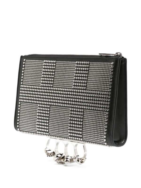 Alexander McQueen The Knuckle studded clutch bag - Image 3