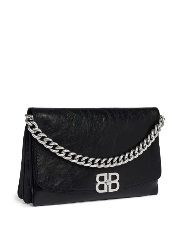 Balenciaga large BB leather flap bag - Image 3