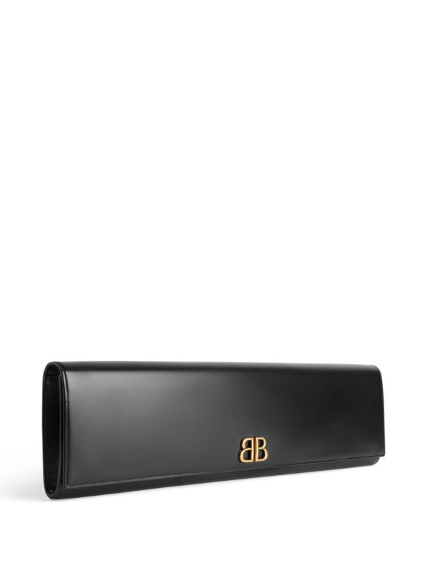 Balenciaga Maxi BB-embellished leather clutch - Image 3