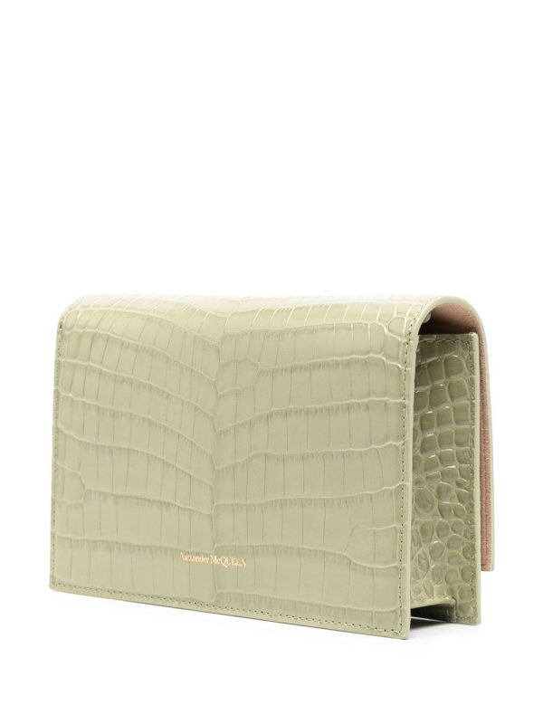 Alexander McQueen Skull crocodile-embossed shoulder bag - Image 3