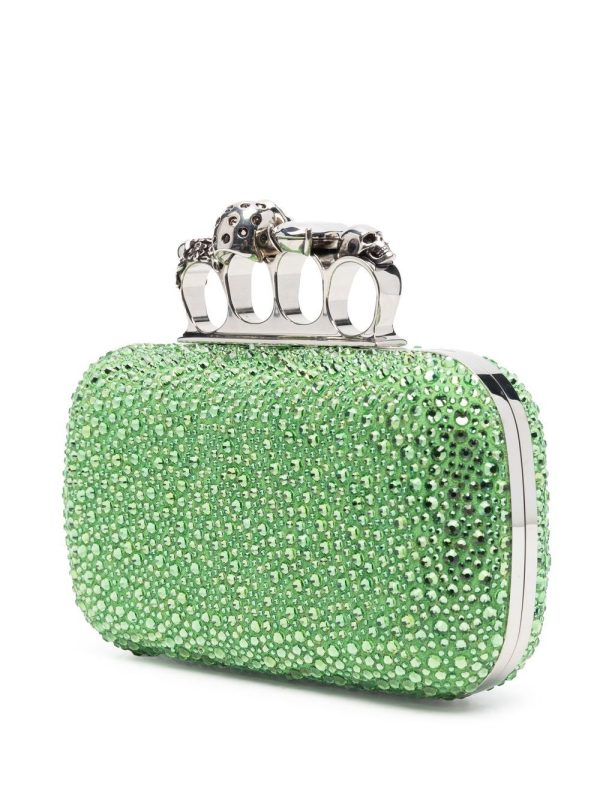 Alexander McQueen Skull rhinestone-embellished crossbody bag - Image 3