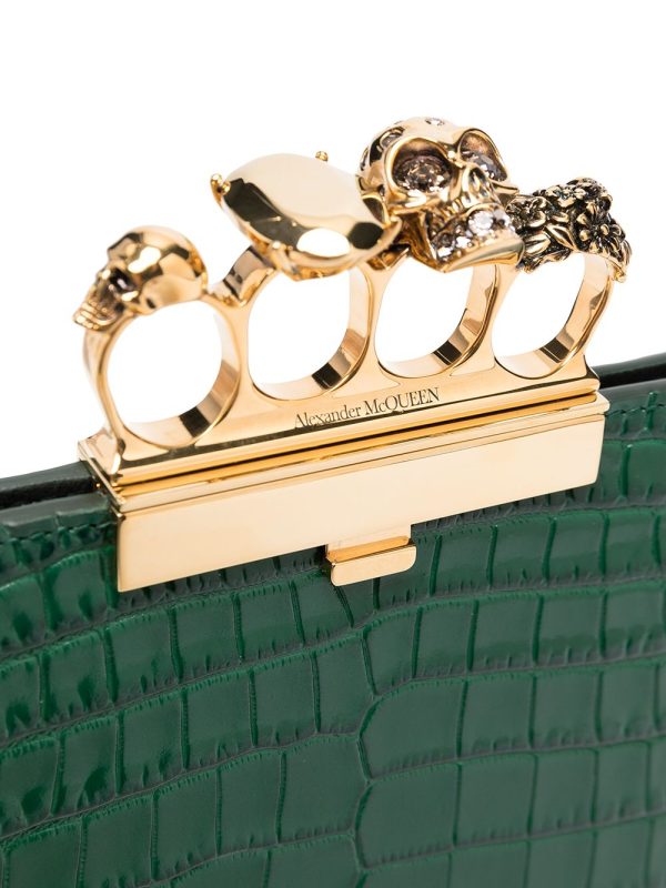 Alexander McQueen embossed knuckleduster clutch bag - Image 3