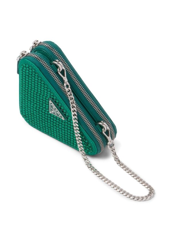 Prada crystal-embellished mini pouch - Image 4