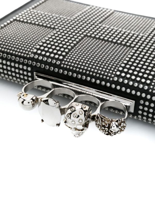 Alexander McQueen The Knuckle studded clutch bag - Image 4