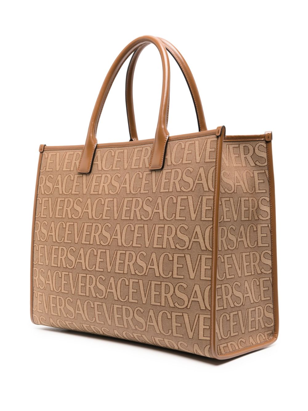 Versace large Versace Allover-jacquard tote bag - Image 3