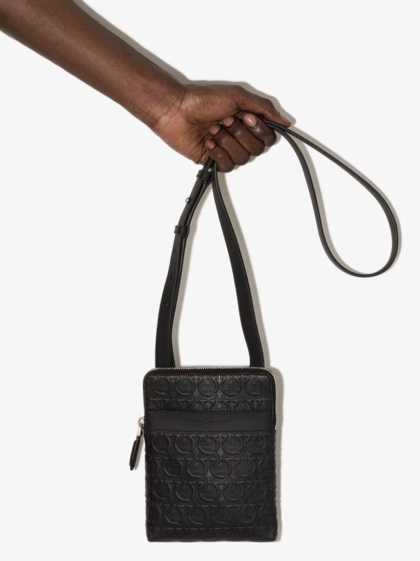 Ferragamo Gancini embossed messenger bag - Image 4