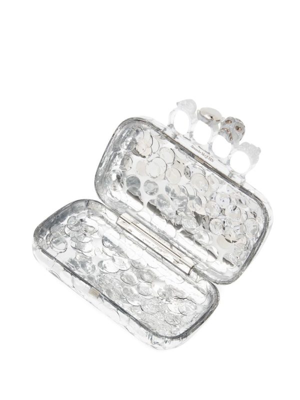 Alexander McQueen skull four-ring clutch bag - Image 4