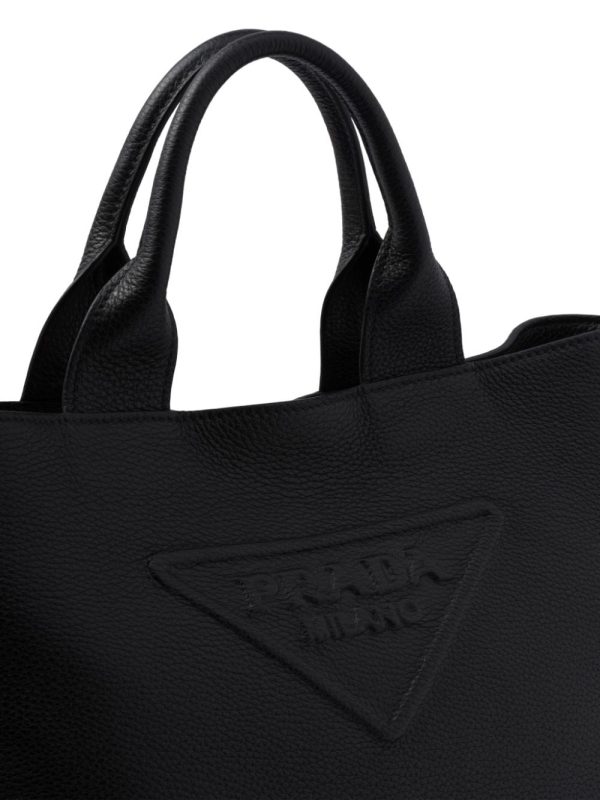 Prada logo-embossed leather tote bag - Image 4