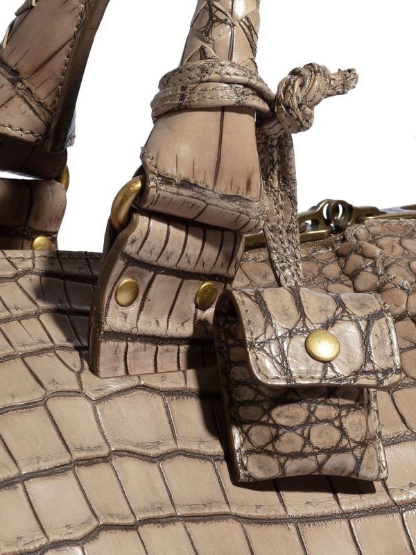 Bottega Veneta   crocodile-effect Weekend duffle bag - Image 4