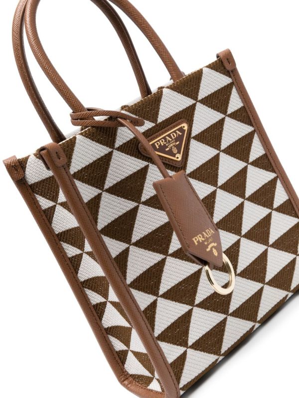 Prada Symbole logo plaque tote bag - Image 4
