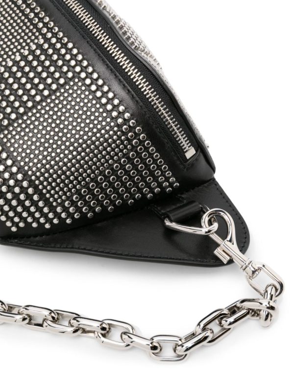 Alexander McQueen stud-embellished leather messenger bag - Image 4