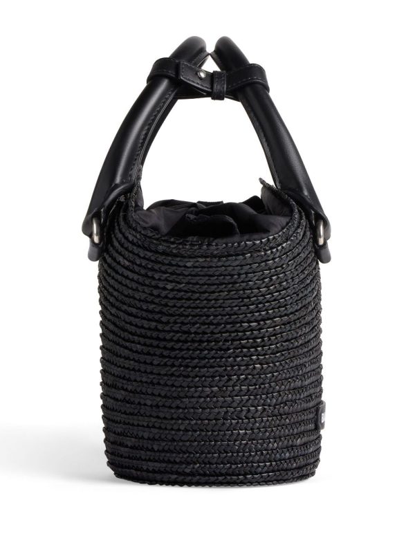 Balenciaga braided-raffia mini tote bag - Image 4