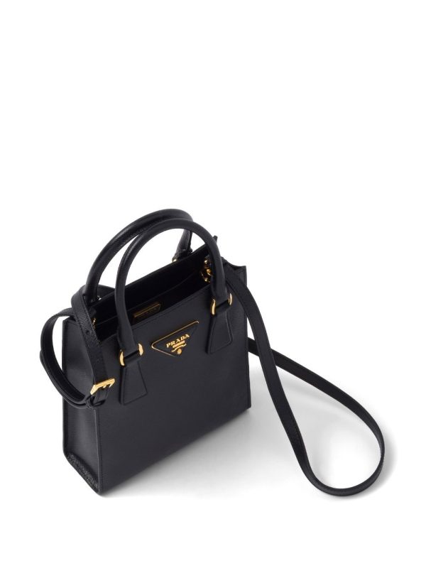 Prada triangle-logo Saffiano-leather tot - Image 4