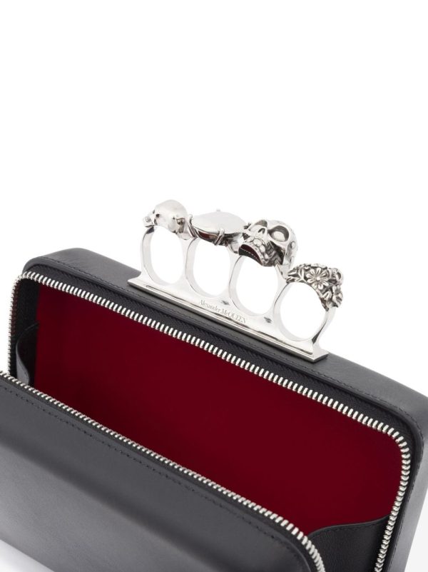 Alexander McQueen Twisted leather clutch bag - Image 4