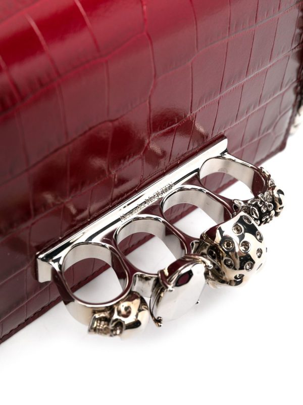 Alexander McQueen Four-ring crystal-embellished shoulder bag - Image 3
