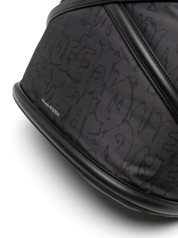 Alexander McQueen crossover-straps logo-print backpack - Image 3