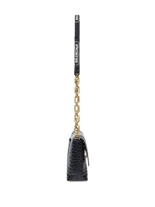 Balenciaga Downtown XS crocodile-embossed shoulder bag - Image 4